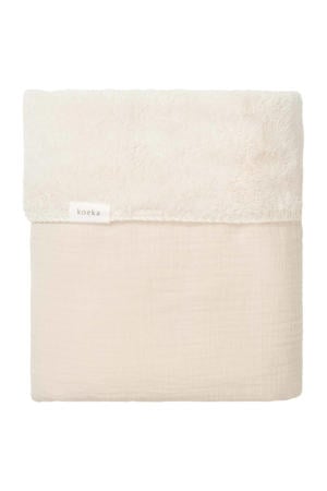 ledikantdeken Faro met teddy offwhite