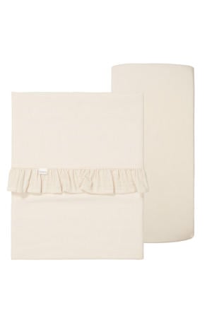 ledikantlaken + ledikant hoeslaken Faro offwhite