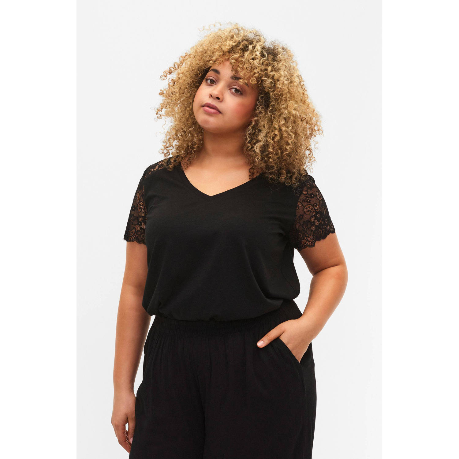 Zizzi T-shirt zwart