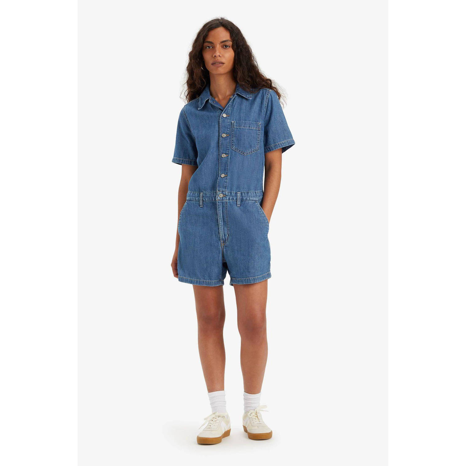 Levi's playsuit medium blue denim