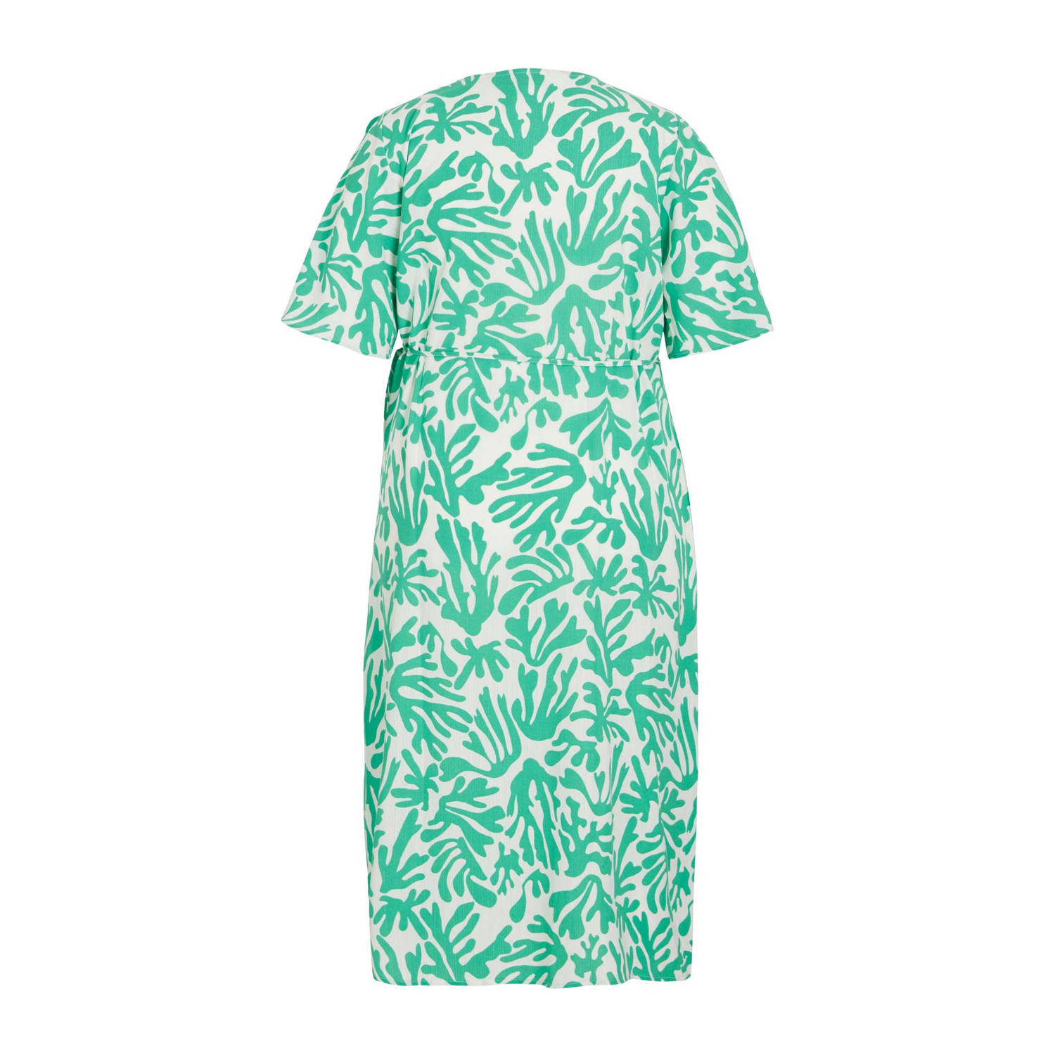 EVOKED VILA wikkeljurk VIHENNA met all over print groen ecru