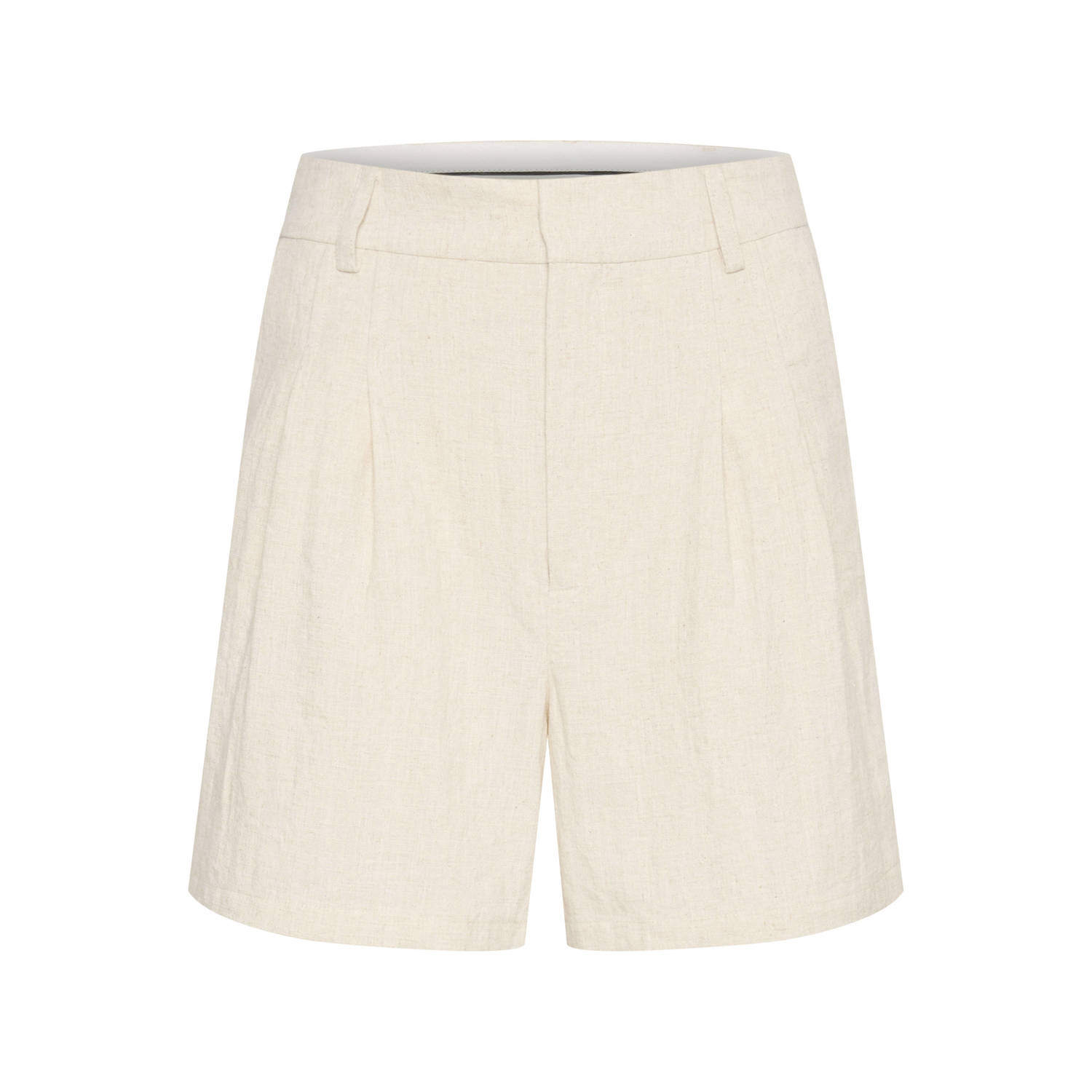 Kaffe Wijde hoge taille shorts Veergrijs Beige Dames