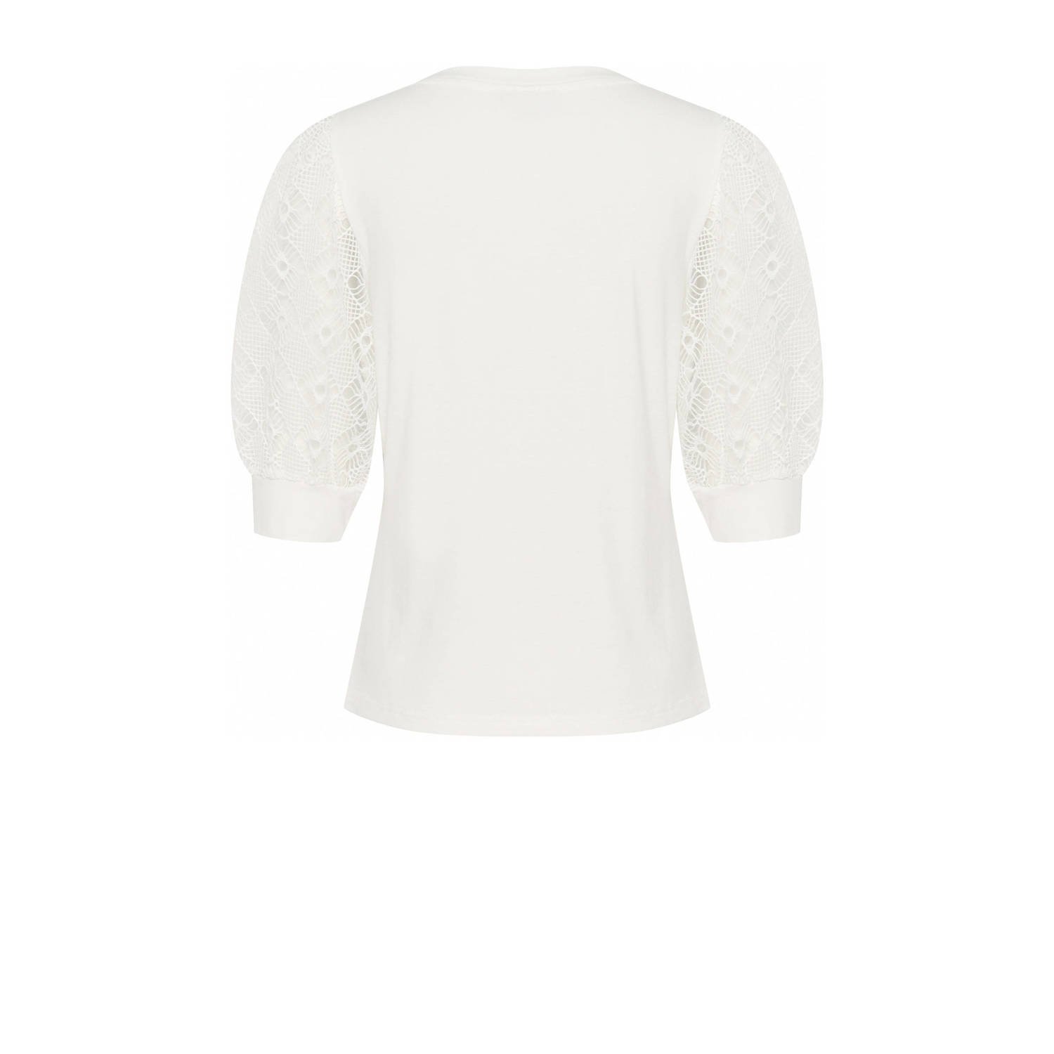 Kaffe semi-transparante top KATARA wit