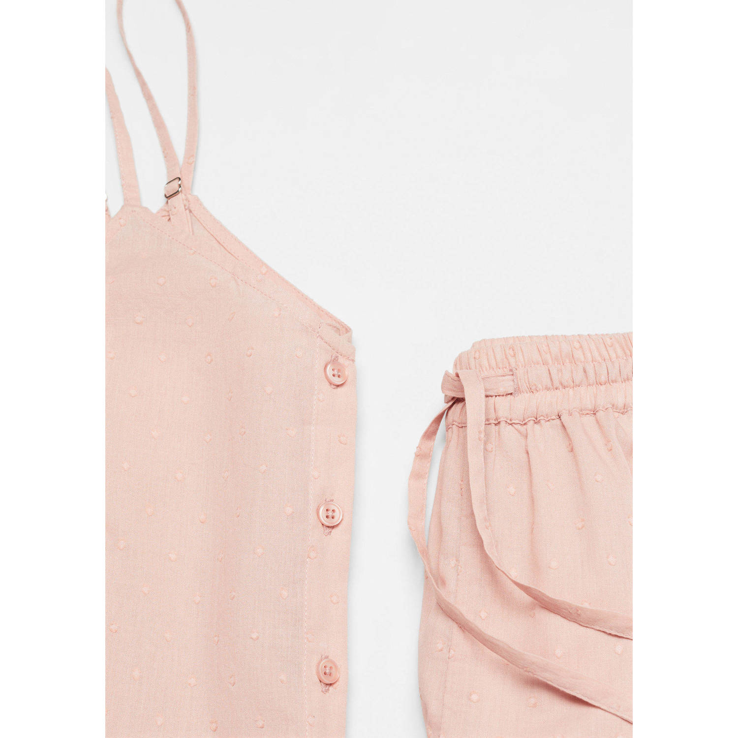 Mango Kids shortama pastelroze