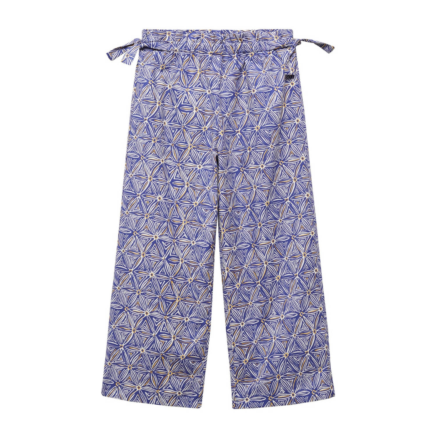 Mango Kids broek met all over print paars Meisjes Katoen All over print 116