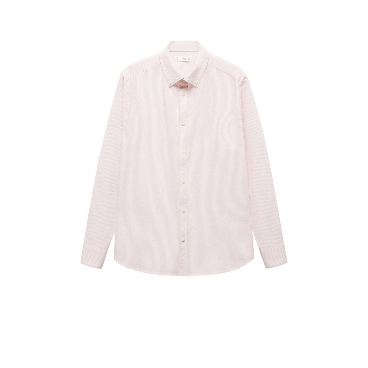 Mango Kids gestreepte blouse lichtroze wit