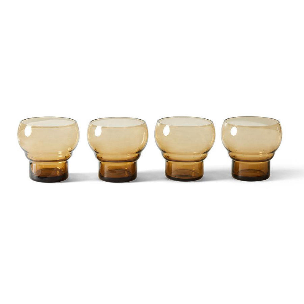 HKLIVING waterglas 70s - (Ø9 cm) (set van 4)