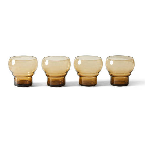 HKLIVING waterglas 70s set van 4 (Ø9 cm) afbeelding