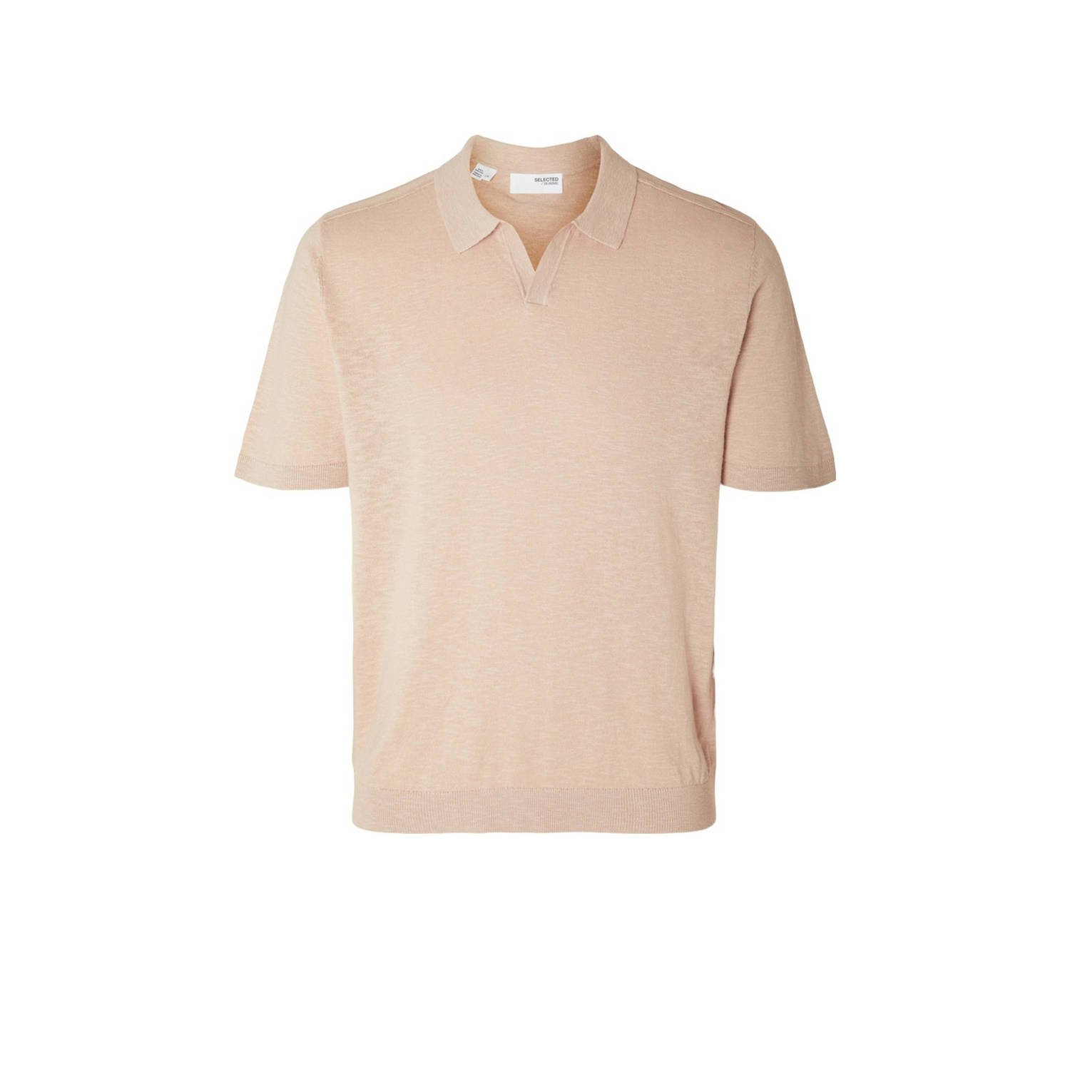 SELECTED HOMME gemêleerde polo cameo rose