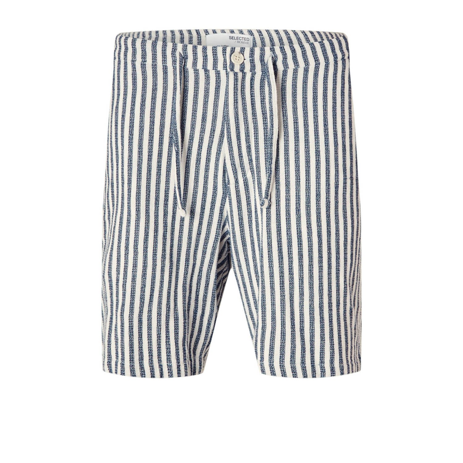 SELECTED HOMME gestreepte regular fit short BRODY dark sapphirestripes