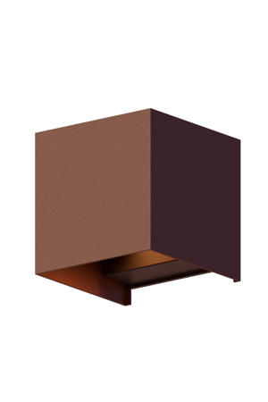 wandlamp buiten vierkant - roestbruin