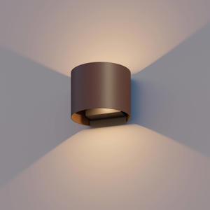 wandlamp buiten ovaal - roestbruin