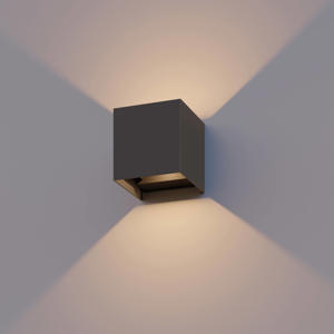 wandlamp buiten vierkant - antraciet