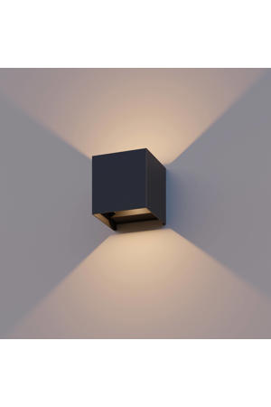 wandlamp buiten vierkant - zwart