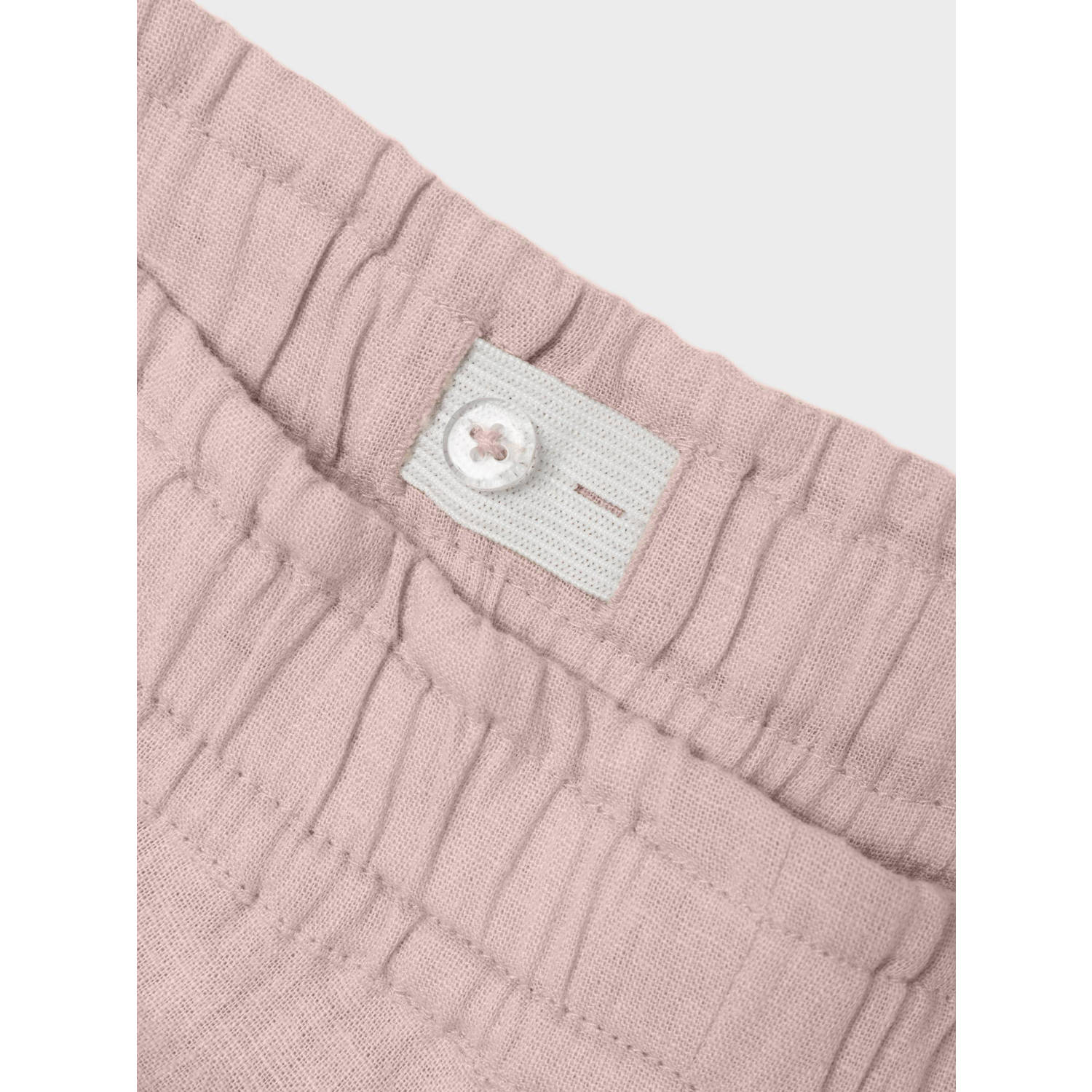 NAME IT KIDS wide leg broek NKFFALINNEN licht oudroze