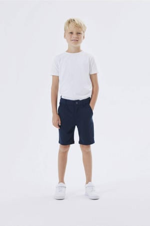 slim fit bermuda NKMSILAS donkerblauw