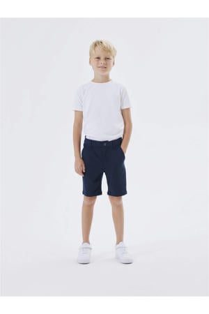 slim fit bermuda NKMSILAS donkerblauw