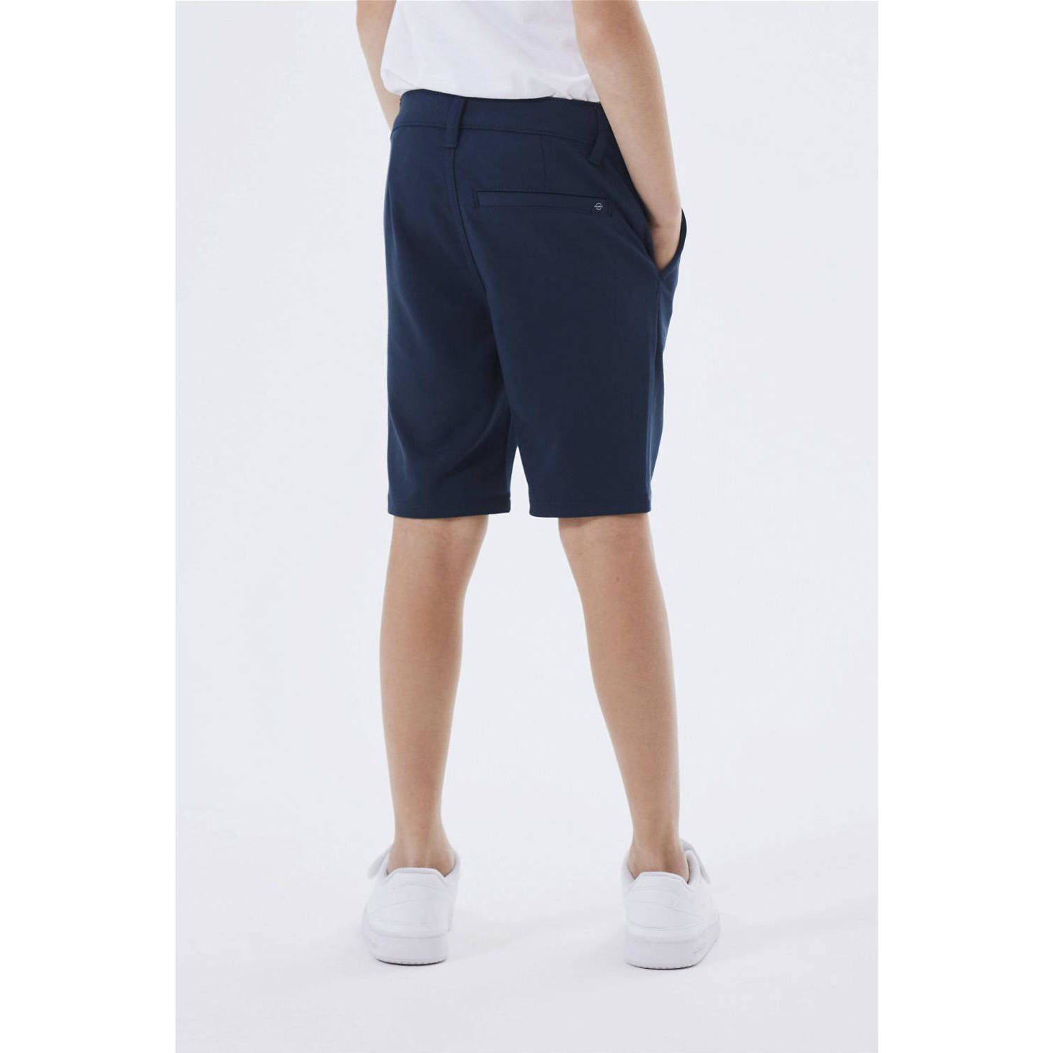NAME IT KIDS slim fit bermuda NKMSILAS donkerblauw
