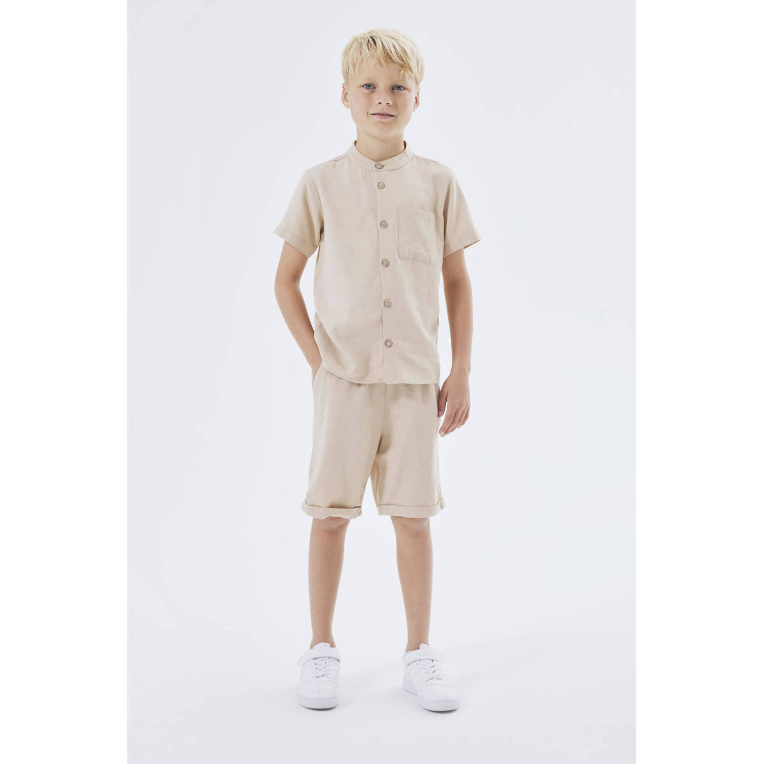 NAME IT KIDS casual short NKMFAHER beige