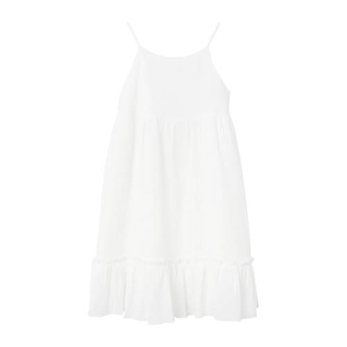 NAME IT KIDS gehaakte A-lijn jurk NKFFIMIA met open rug wit afbeelding