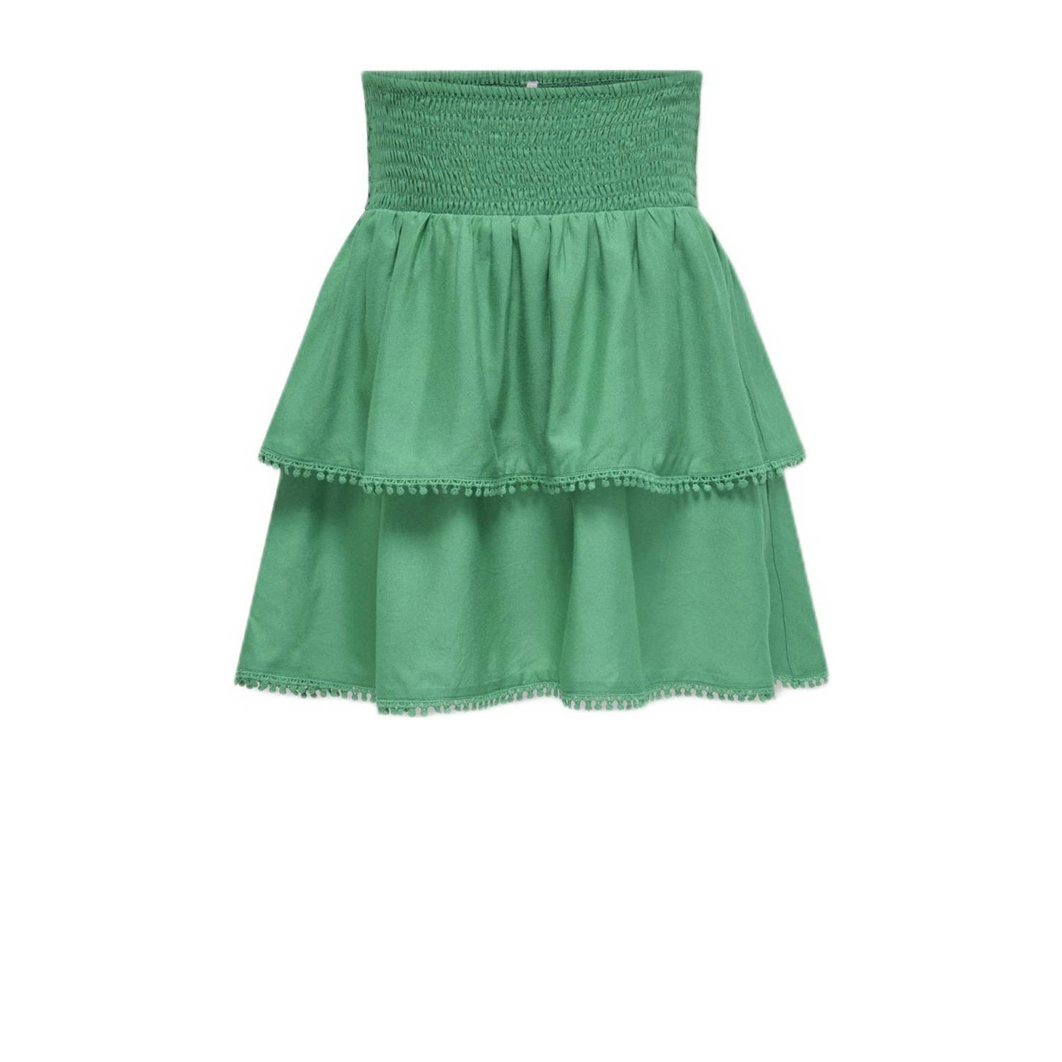 Only KIDS GIRL rok KOGDOTTY Groen Meisjes Viscose Effen 128