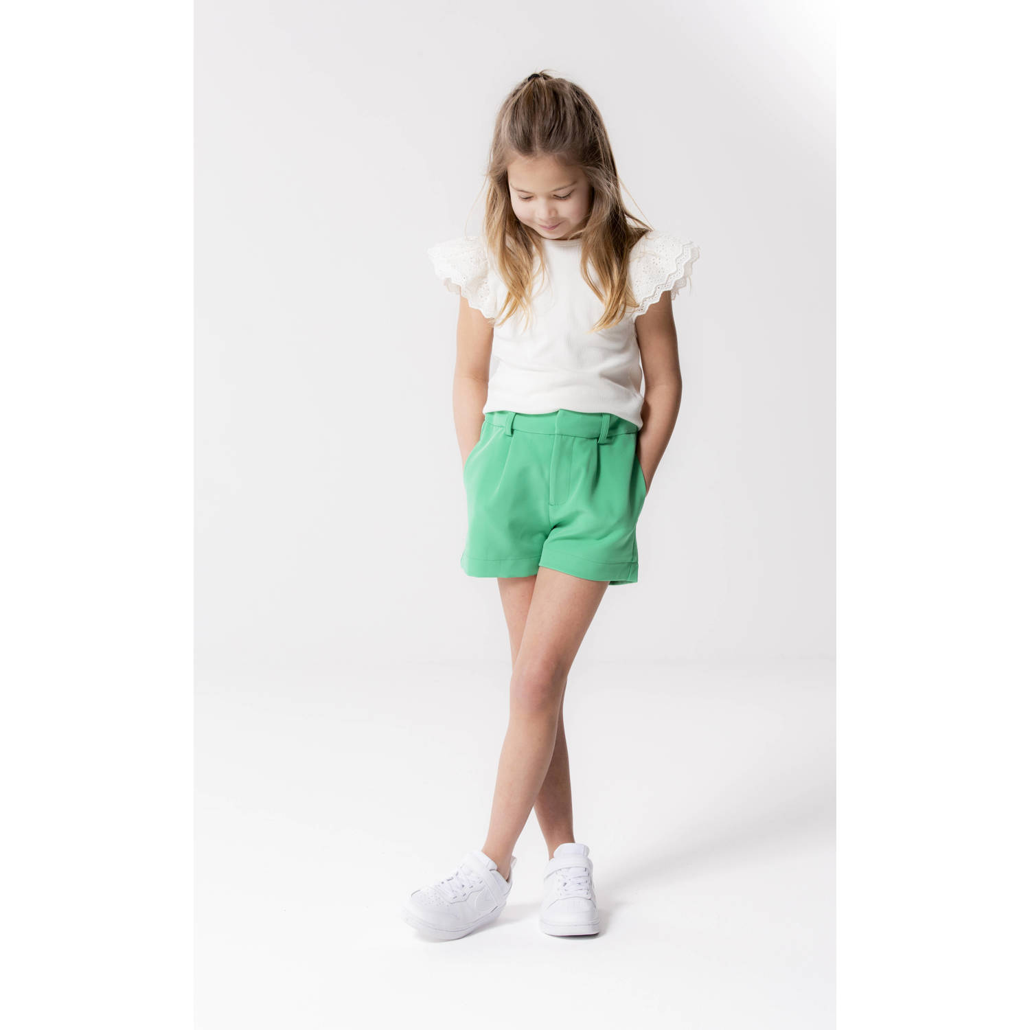 Only KIDS GIRL casual short KOGLANA felgroen Korte broek Meisjes Polyester 146