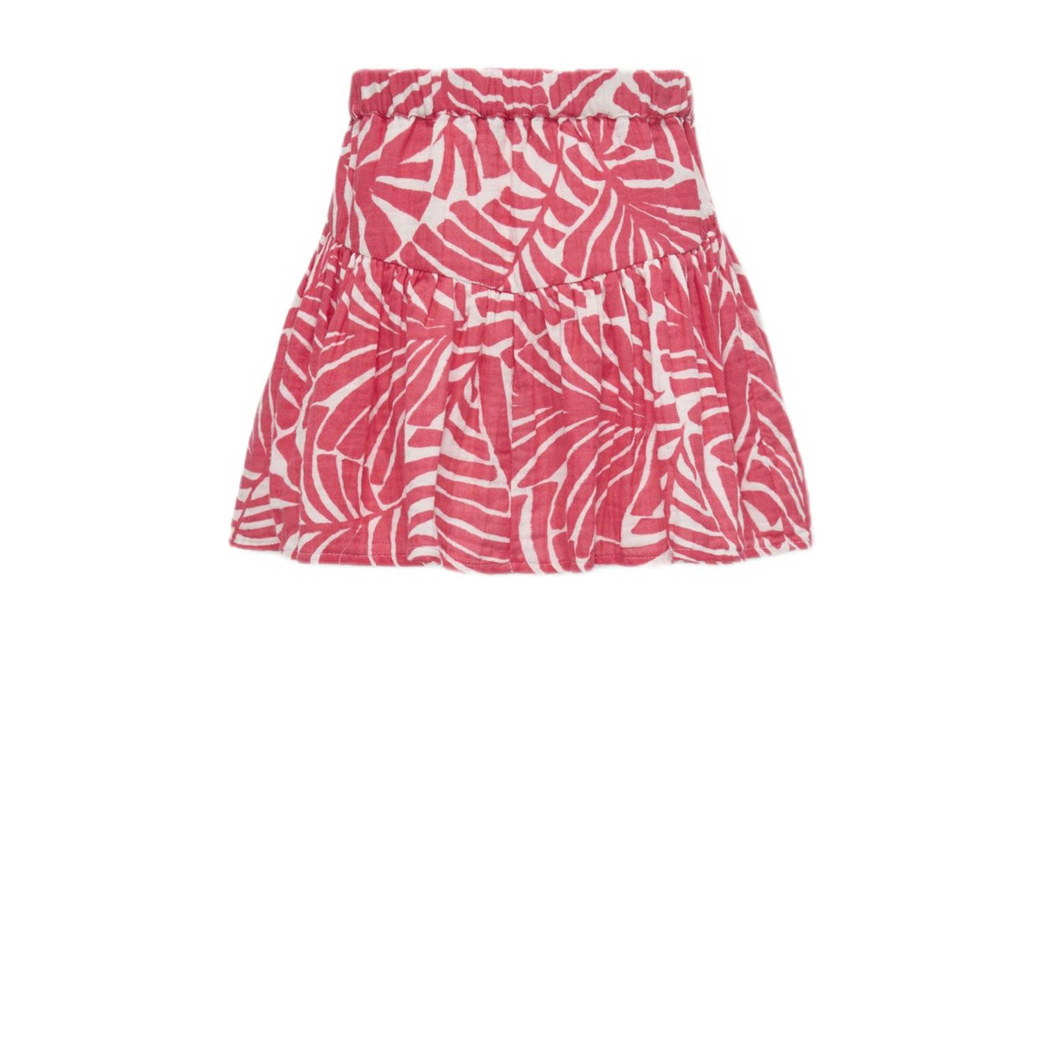 ONLY KIDS GIRL skort KOGTHYRA MEXICANA met all over print donkerroze wit