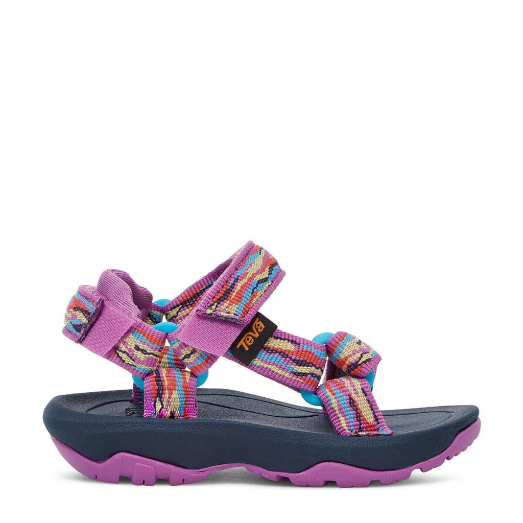 Paars en multikleurige meisjes Teva sandalen van textiel met klittenband