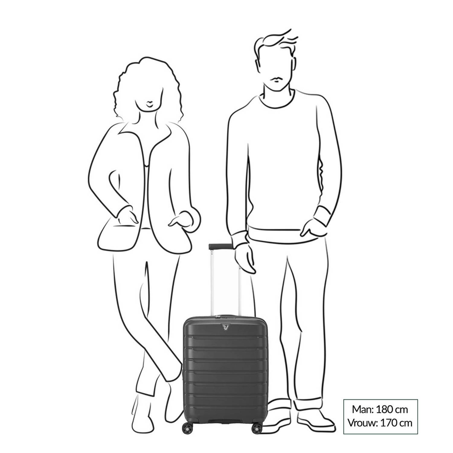 Roncato trolley B-Flying 55 cm. Expandable antraciet