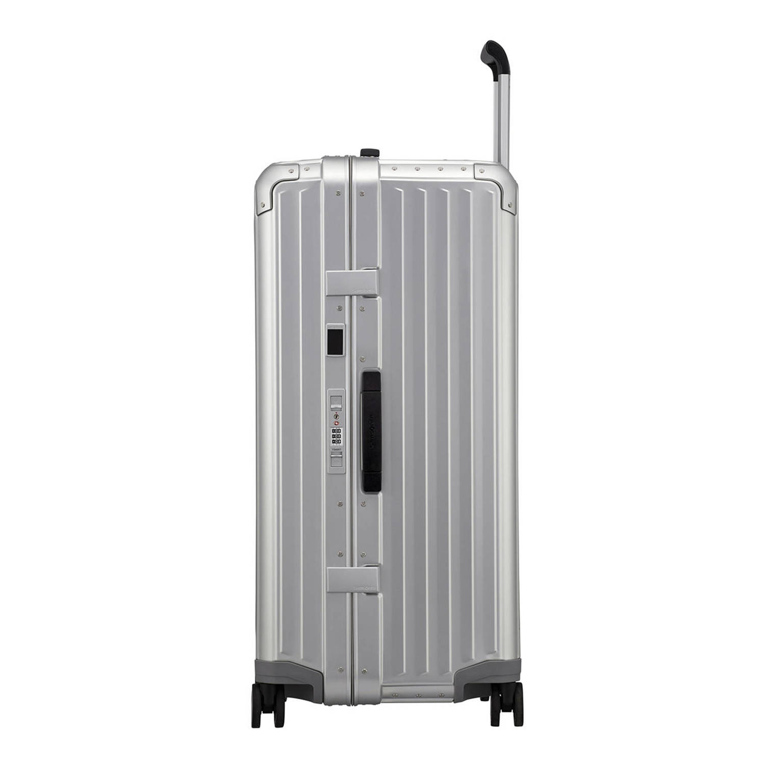 Samsonite trolley Lite-Box Alu Trunk 80 cm. zilverkleurig