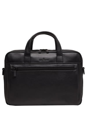 15.6 inch leren laptoptas Nappa X Charlie zwart