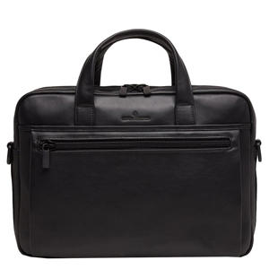 15.6 inch leren laptoptas Nappa X Charlie zwart