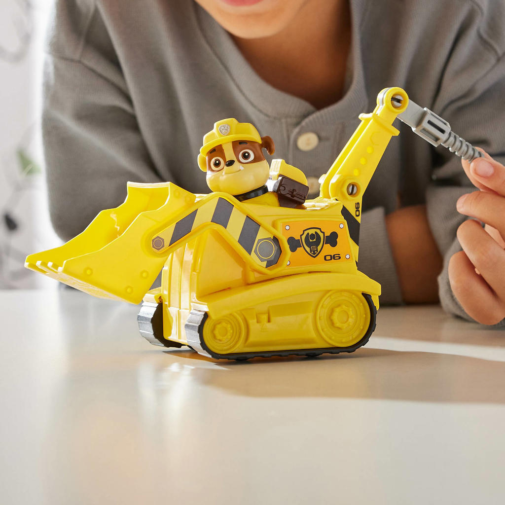 Paw Patrol – Bulldozer Transformant De Rubble – Véhicule Avec Pelles Mobiles Et Outils Pop-Out – Jouet Mission Dès 3 Ans