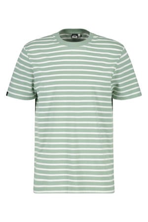 regular gestreepte T-shirt groen