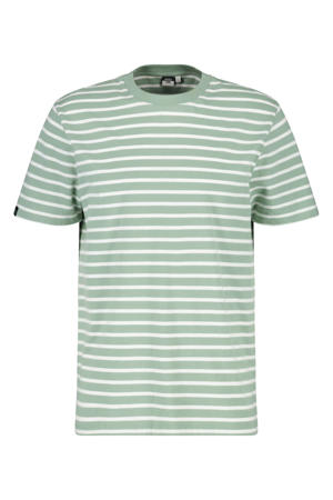 regular gestreepte T-shirt groen