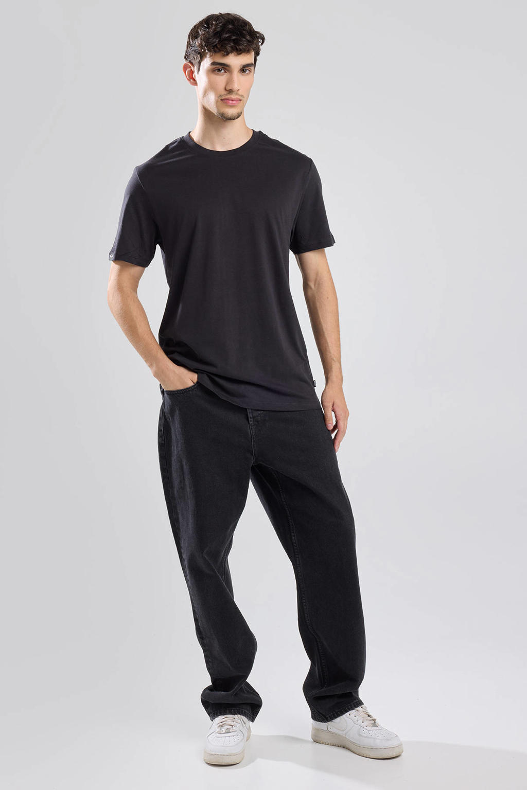 America Today regular T-shirt zwart