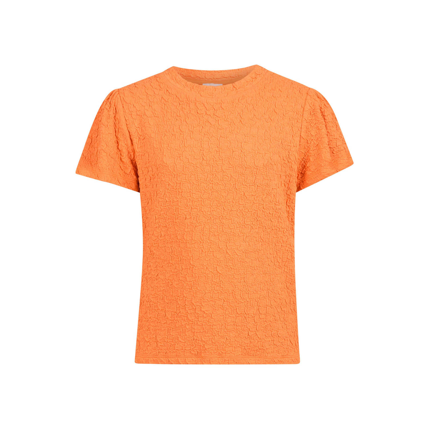 Shoeby T-shirt oranje Meisjes Viscose Ronde hals Effen 110 116