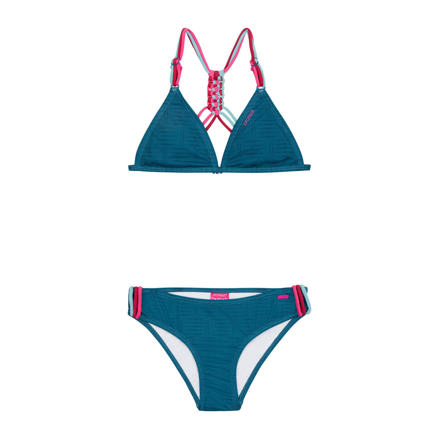 Protest triangel bikini PRTFIMKE JR blauw Meisjes Polyester Streep 176