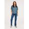 Protest top met all over print blauw