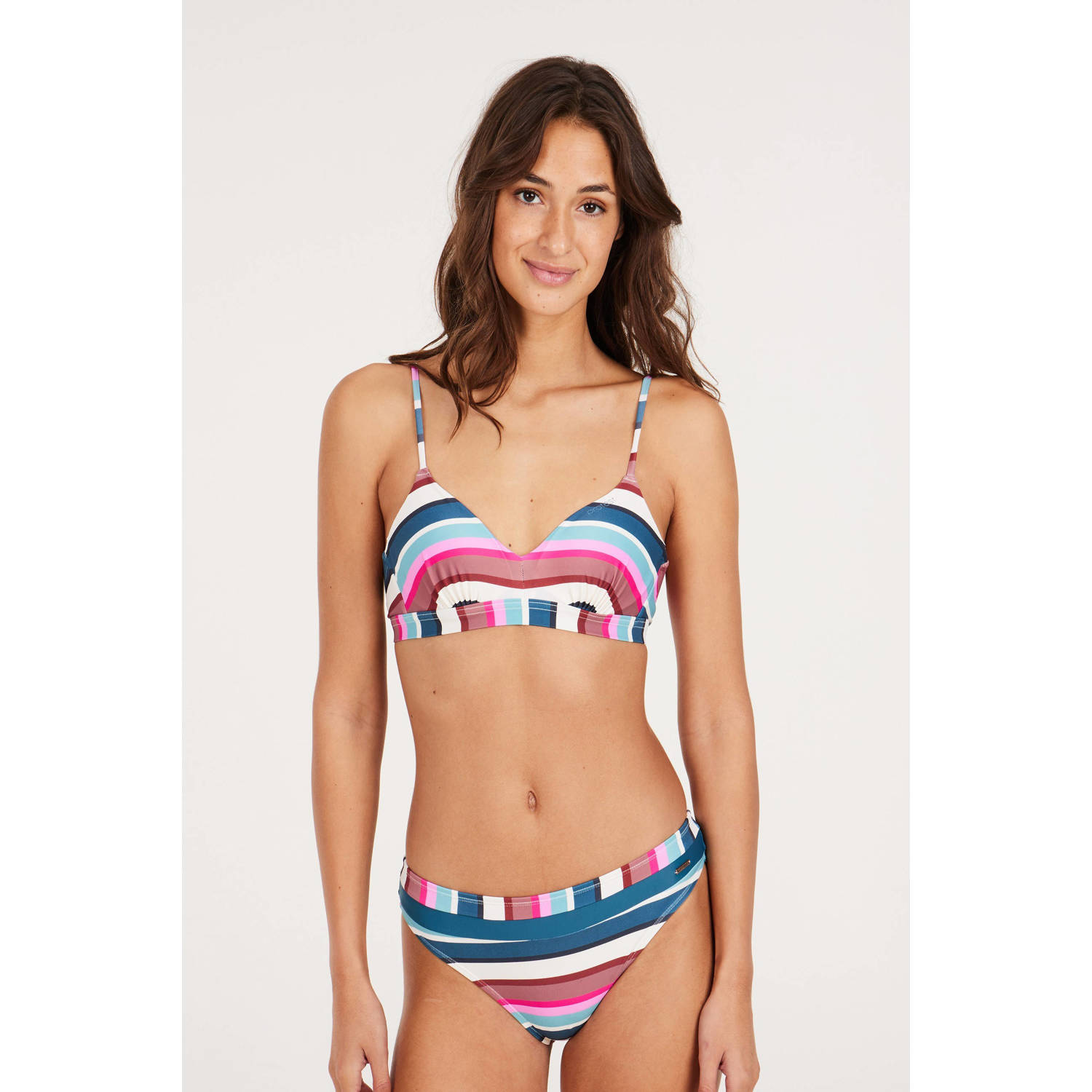 Protest voorgevormde beugel bikinitop MIXADAIR 24 roze wit blauw