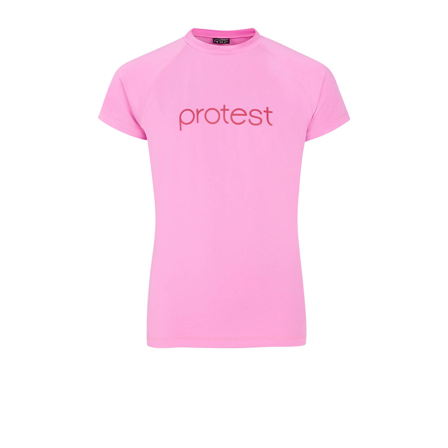 Protest UV T-shirt PRTSENNA JR roze UV shirt Meisjes Polyester Ronde hals 104