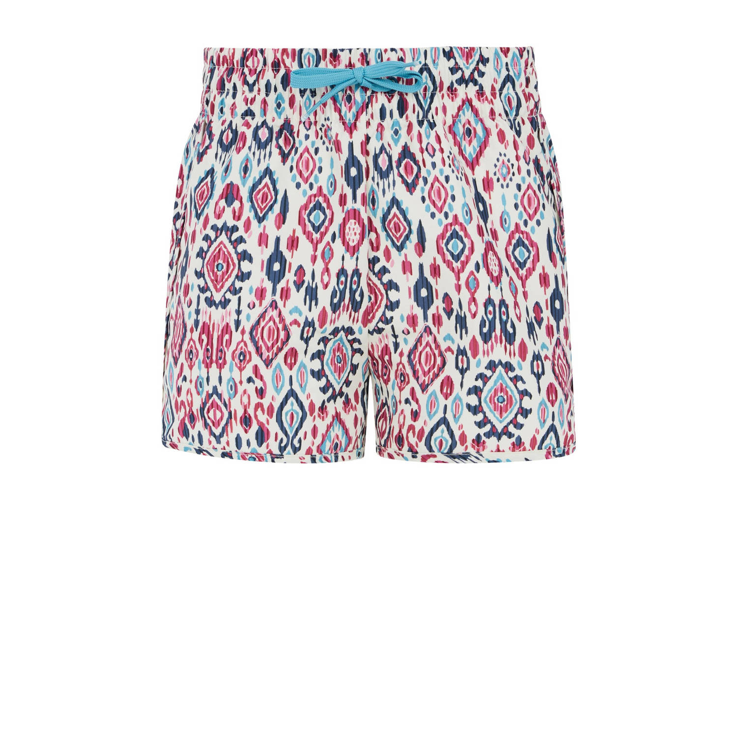Protest casual short met all over print wit blauw warmrood