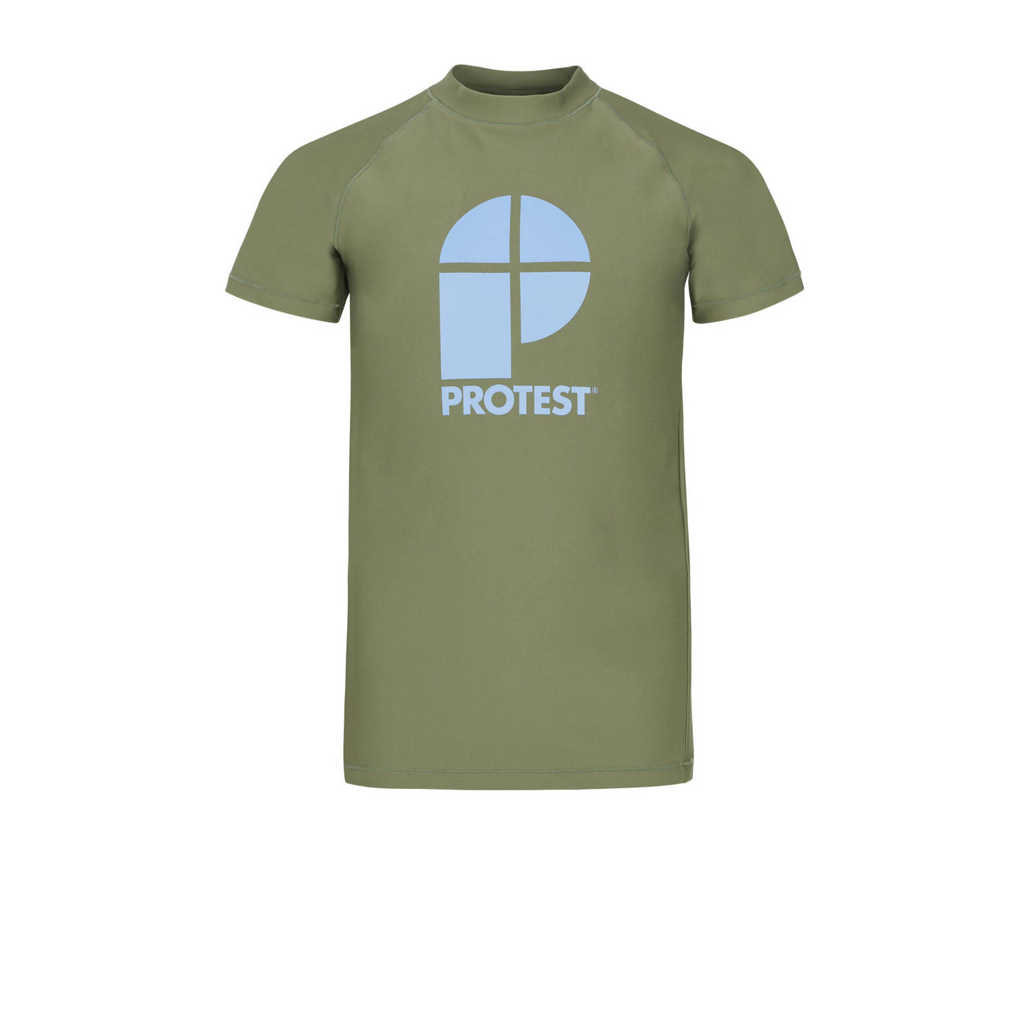 Protest UV T-shirt PRTBERENT JR olijfgroen UV shirt Polyester Ronde hals 128