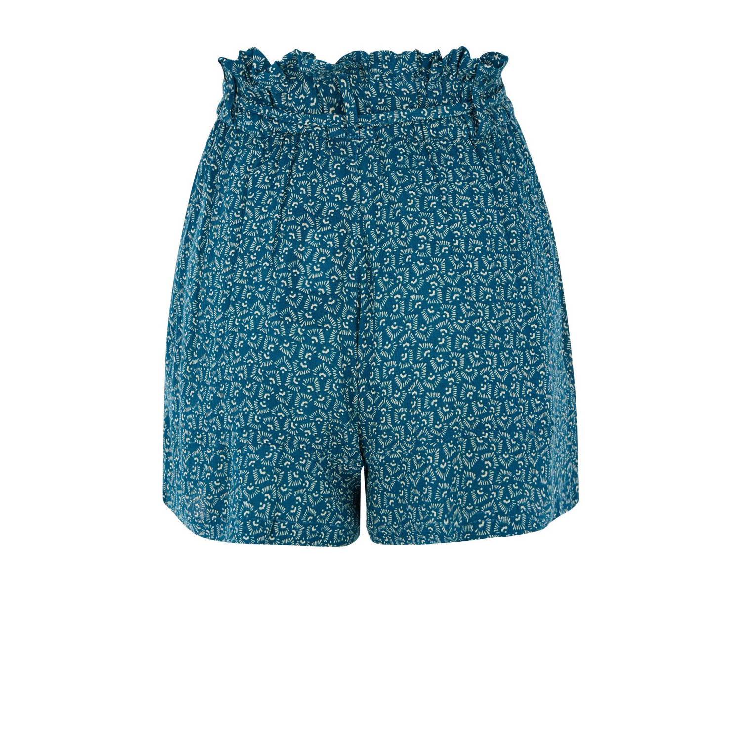 Protest high waist loose fit short met all over print blauw