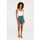 Protest high waist loose fit short met all over print blauw