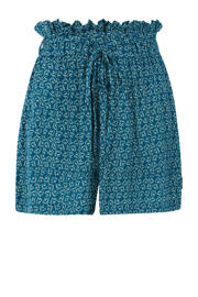 thumbnail: Protest high waist loose fit short met all over print blauw
