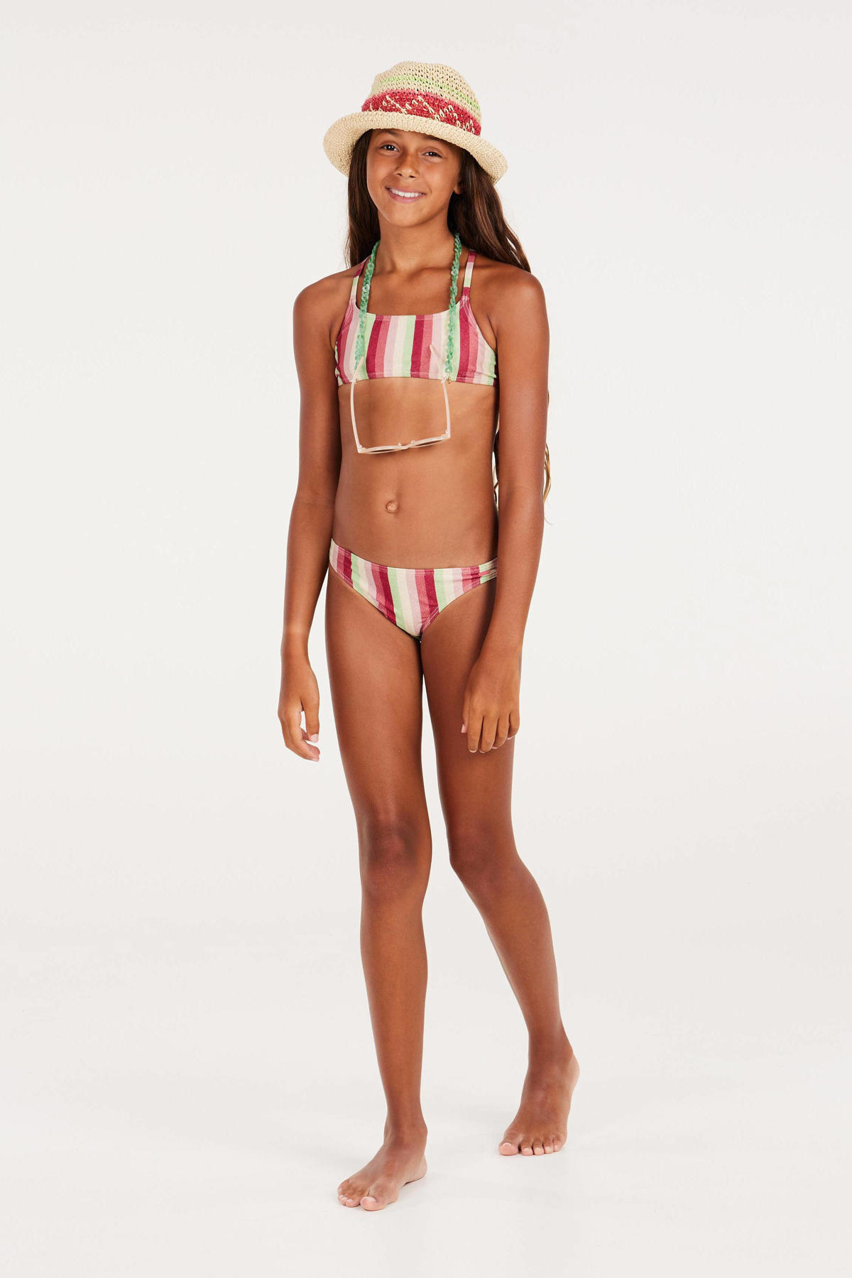 Protest Crop Bikini Met Lurex Prtsheila Jr Roze Groen Wehkamp