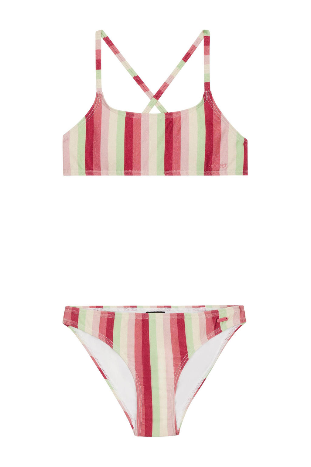 Protest Crop Bikini Met Lurex Prtsheila Jr Roze Groen Wehkamp