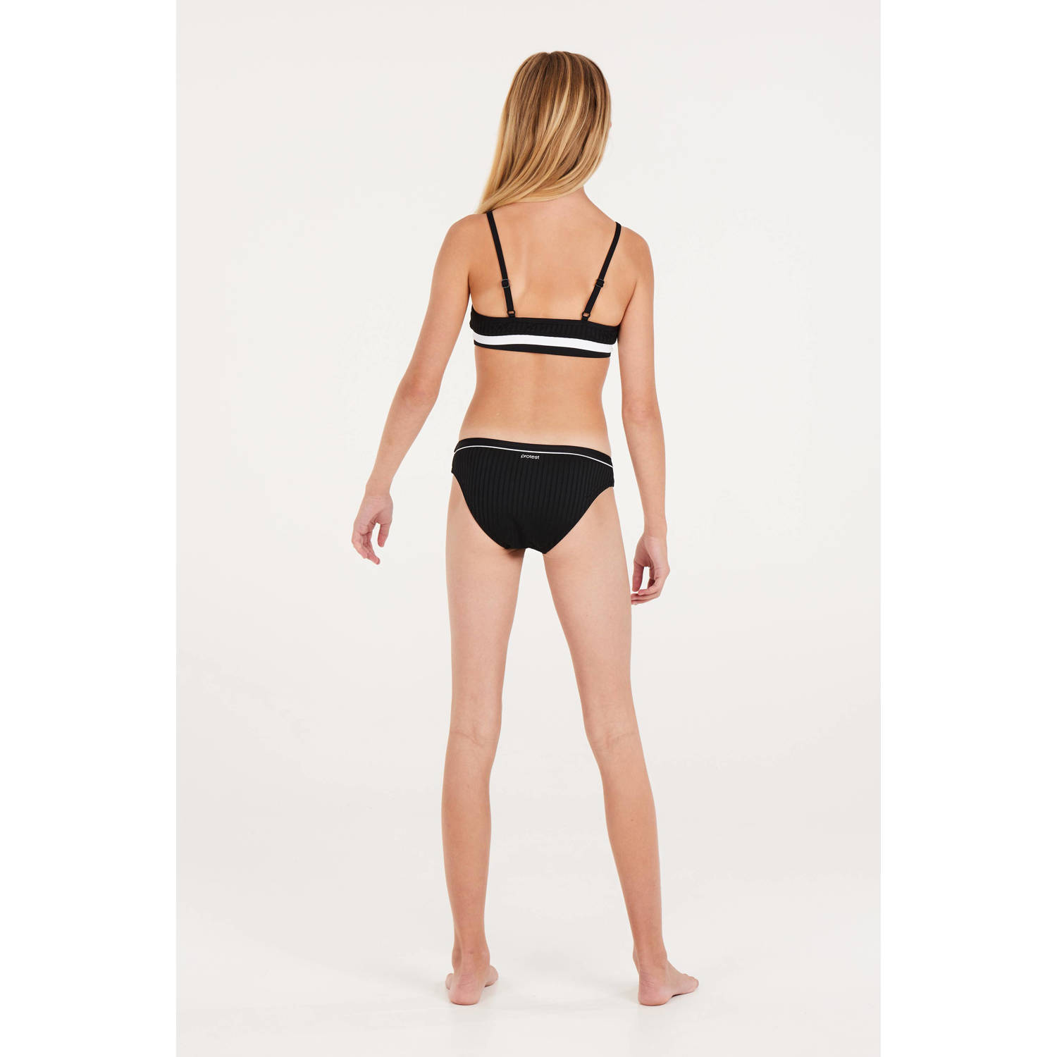 Protest crop bikini PRTROSY JR zwart wit
