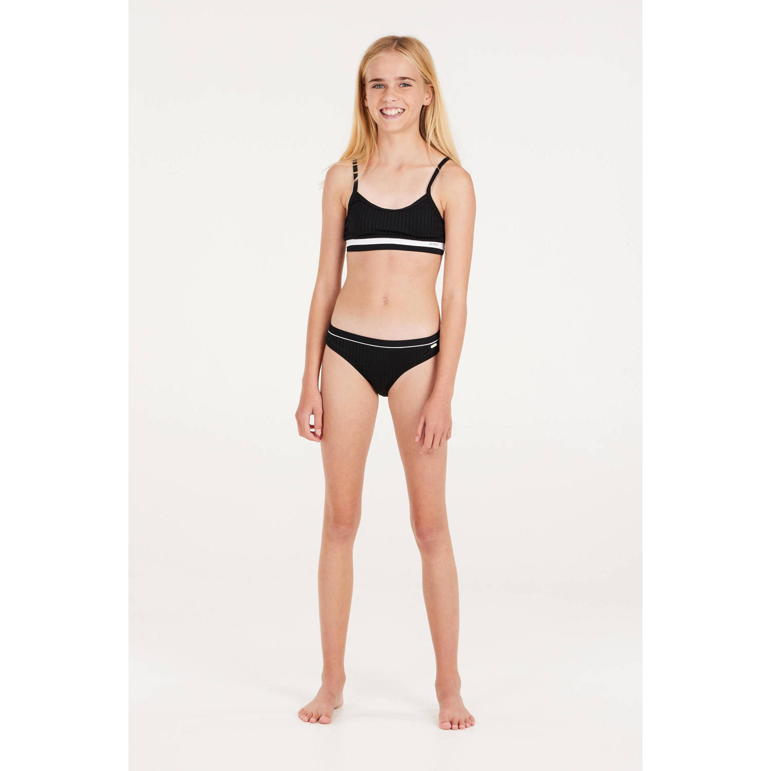 Protest crop bikini PRTROSY JR zwart wit